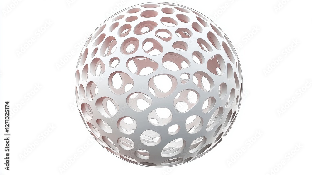 Dimensional lattice sphere vector abstraction, 3D polygonal design abstract shape isolated over white, science digital dynamic connections with lines and dots with perspective. Dimensional lattice sphere vector abstraction, 3D polygonal design abstract shape isolated over white, science digital dynamic connections with lines and dots with perspective.