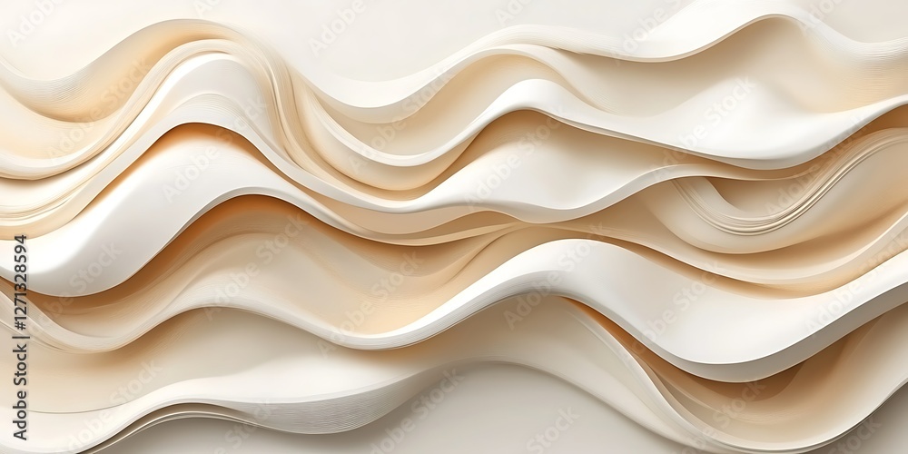 Obraz premium Abstract Waves, Smooth Curves, Elegant Background