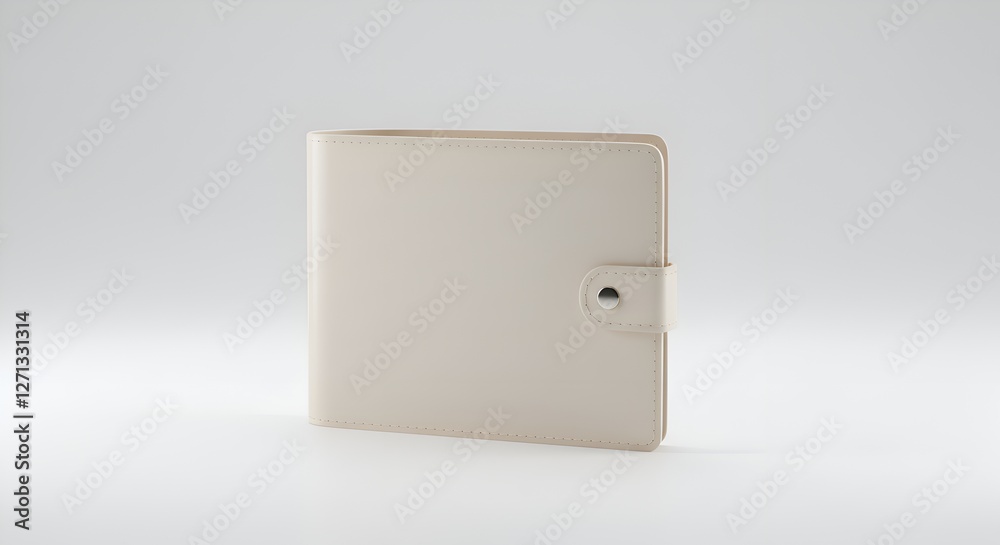 Cream leather notebook case mockup. Cream leather notebook case mockup.