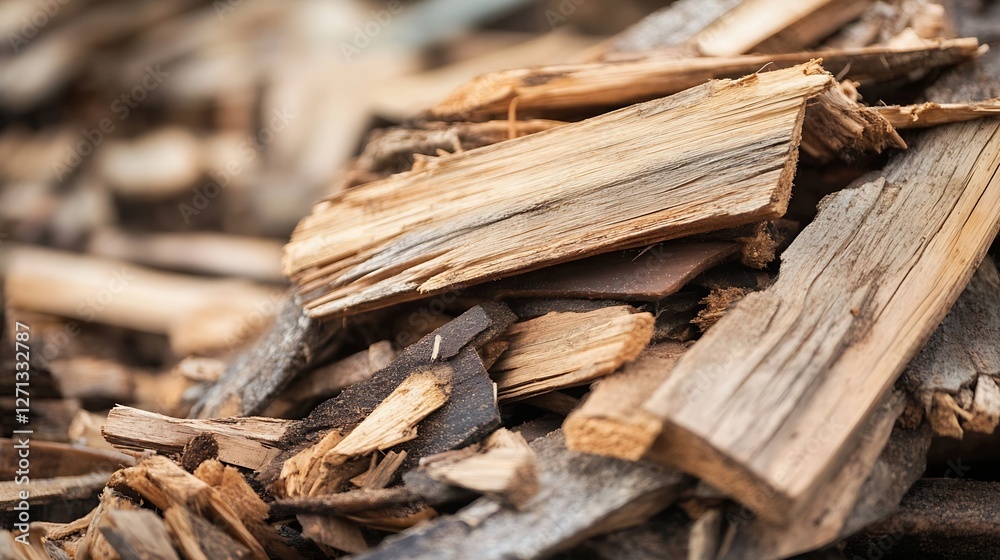 CloseUp of Chopped Firewood Pieces Arranged in a Rustic Environment : Generative AI CloseUp of Chopped Firewood Pieces Arranged in a Rustic Environment : Generative AI