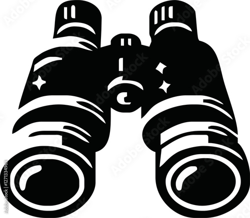 binocular silhouette . binocular flat icon. binocular sign