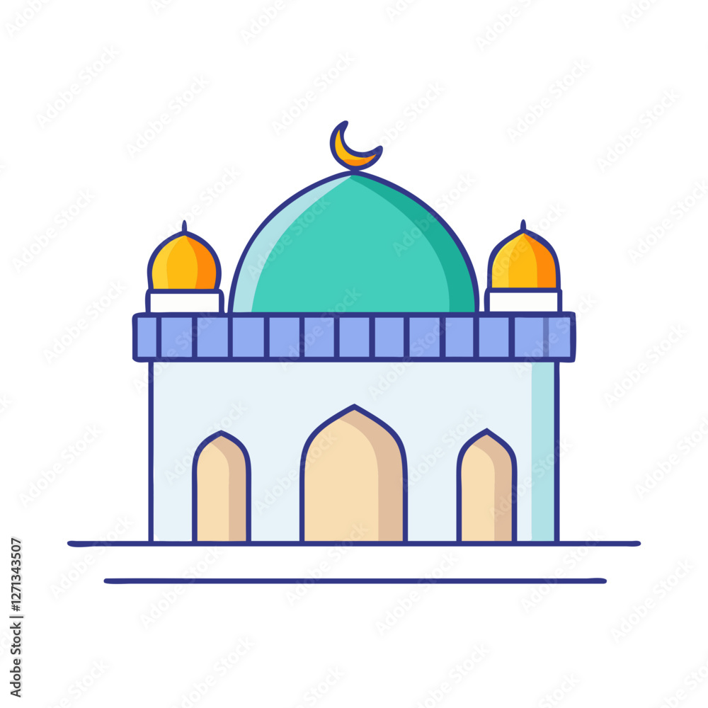mosque icon, mosque vector illustration-simple illustration of mosque, perfect for mosque logos and icons mosque icon, mosque vector illustration-simple illustration of mosque, perfect for mosque logos and icons