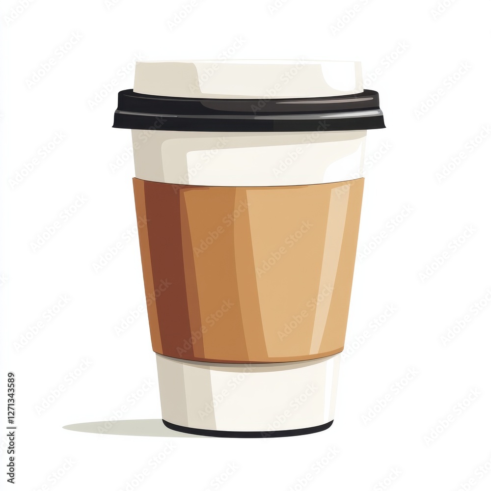 Stylish coffee cup with a modern design. Stylish coffee cup with a modern design.