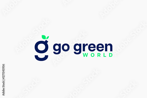 logotype go green icon vector design illustration. creative environment go green logo business design vector template with clean, modern, elegant and unique styles isolated on white background