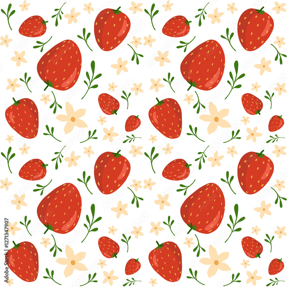 seamless pattern with strawberries seamless pattern with strawberries