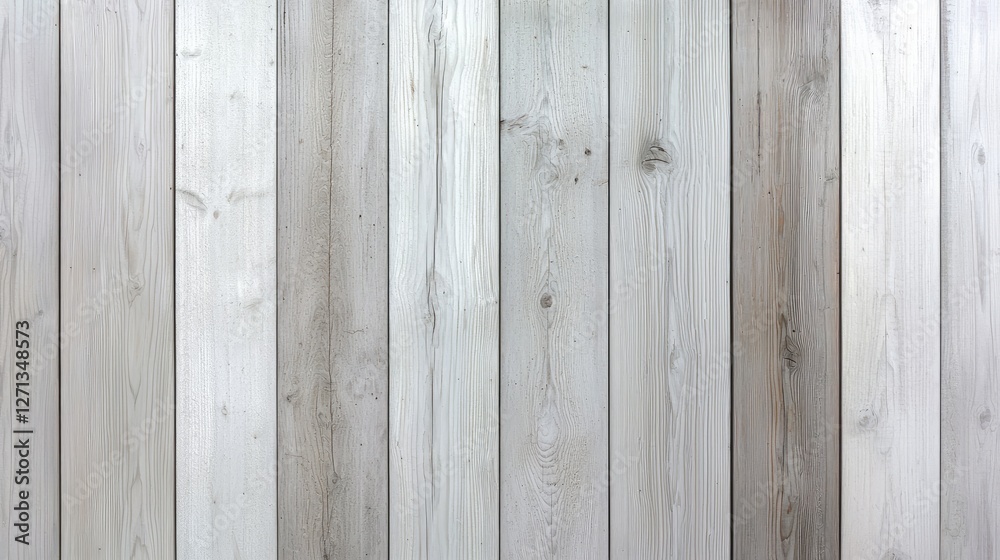 Obraz premium Light Gray Wood Plank Wall Texture