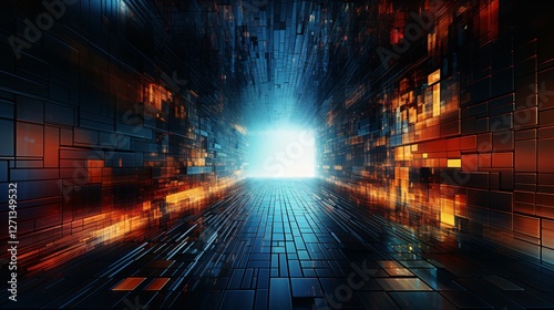 Fast moving digital data in an abstract cyber environment
