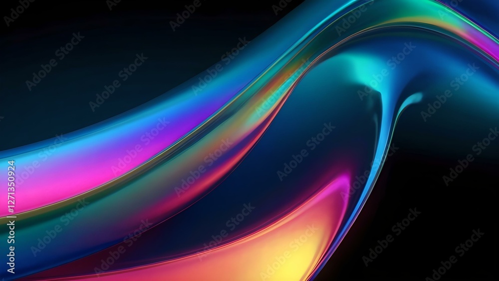 Vibrant 3D Render with Iridescent Colors and Abstract Design for Digital Art and Background Illustration Vibrant 3D Render with Iridescent Colors and Abstract Design for Digital Art and Background Illustration