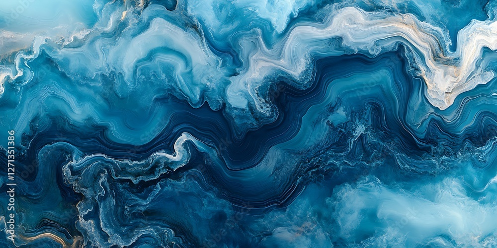 Obraz premium Abstract Blue Marble Texture Background (2)