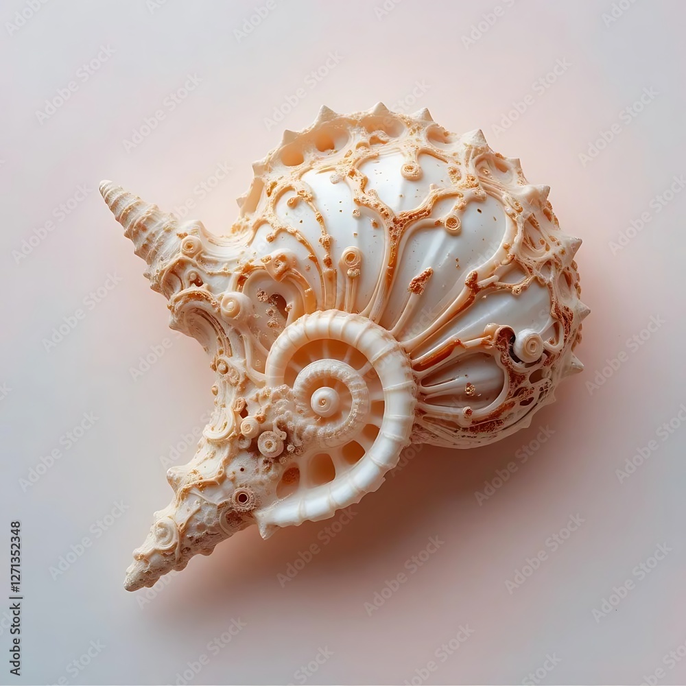 Obraz premium seashell on a black background