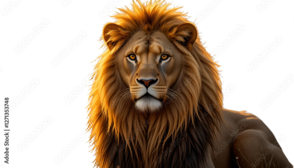 Fototapeta premium lion isolated on white