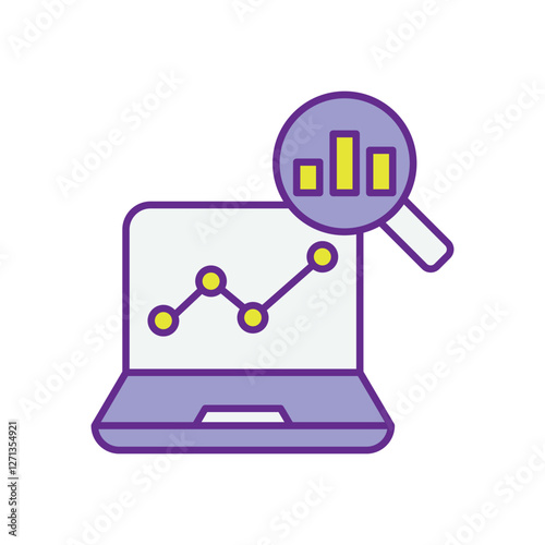 Data-Driven Planning icons vector stock illustration