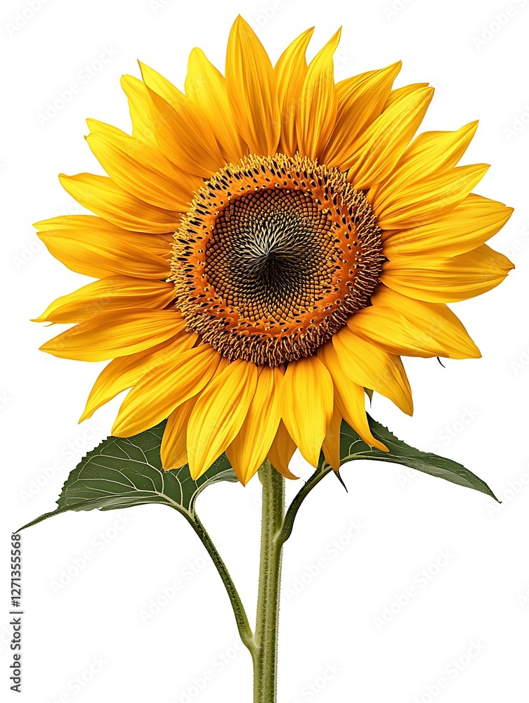 Fototapeta premium sunflower on white background