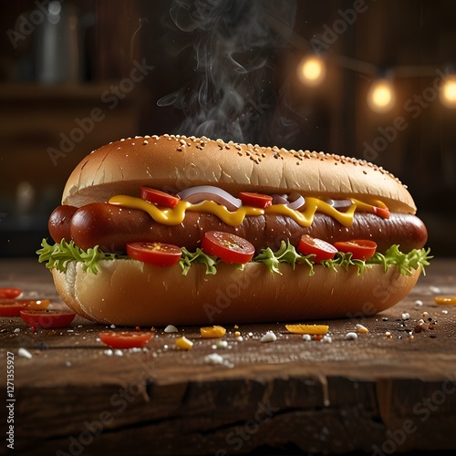 Double Sausage Hot Dog - Juicy and Flavorful