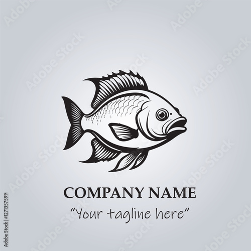 Fish logo company design vector illustration