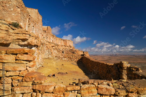 Ksar Guermassa,tipico villaggio fortificato Berbero composto da granai e abitazioni costruiti all'interno di un muro di cinta difensivo. photo