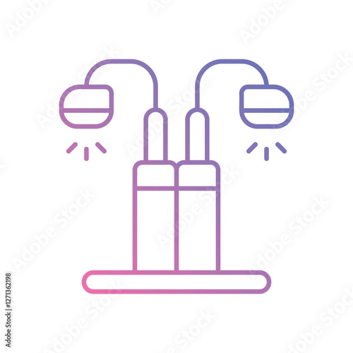Connected Streetlights icons vector stock illustration