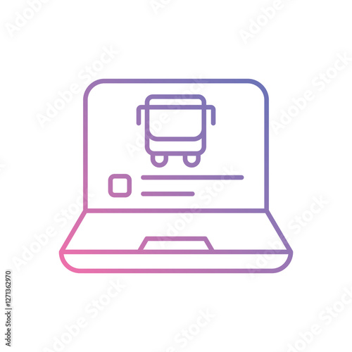 Public Transport App icons vector stock illustration