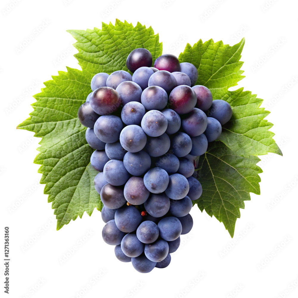 Fototapeta premium Zinfandel Grape on White Background