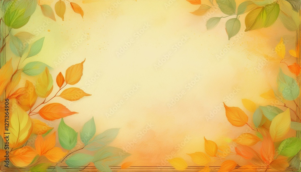 border frame of natural leaves grunge concept background, artistic springtime concept border frame of natural leaves grunge concept background, artistic springtime concept