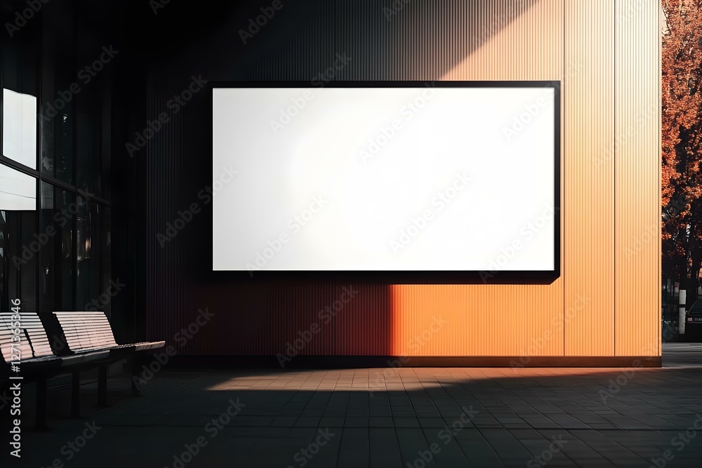 Prominent Roadside Marketing Billboard: Blank Exterior Sign for Advertising Prominent Roadside Marketing Billboard: Blank Exterior Sign for Advertising