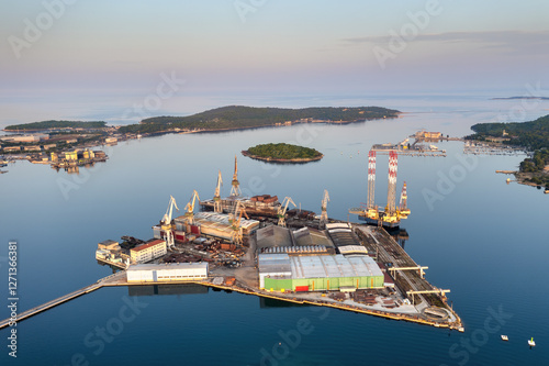 Harbour of Pula. Croatia