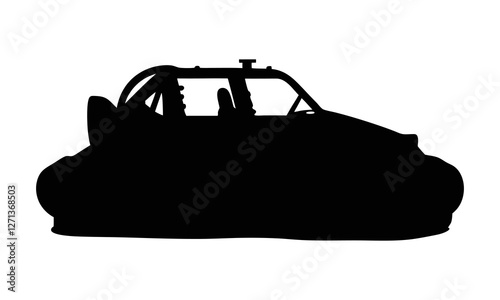 Bilde på lerret Hovercraft vector silhouette illustration