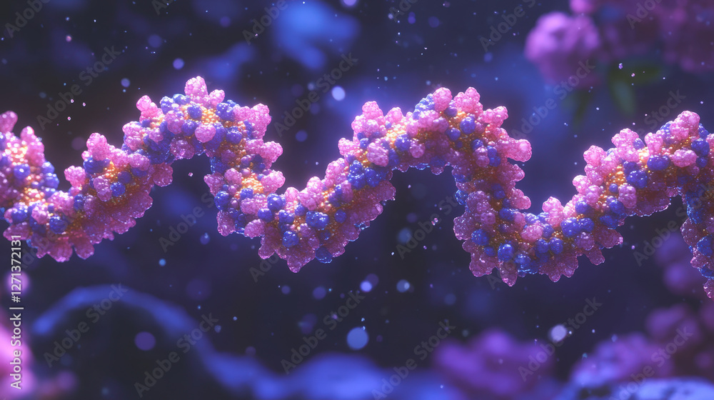 Fototapeta premium Model of distorted chromosomes