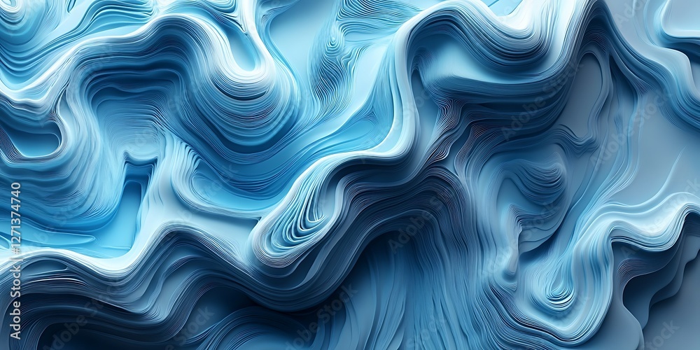 Obraz premium Abstract Blue Waves Background (11)