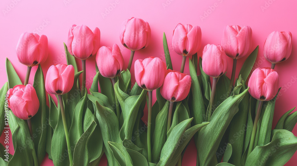 Colorful tulip flower clusters Colorful tulip flower clusters