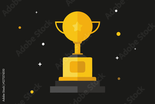 gold cup with a gold medal