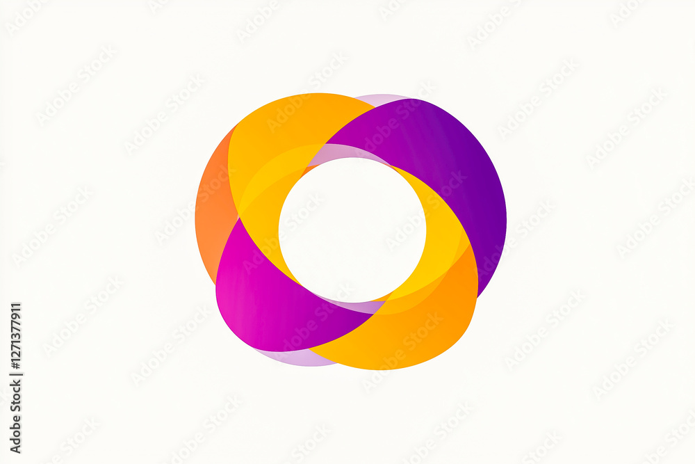 Abstract style illustration, logo for the artist's portfolio website, made in soft yellow and purple tones. Abstract style illustration, logo for the artist's portfolio website, made in soft yellow and purple tones.