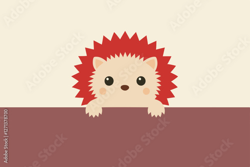 hedgehog with a blank sign