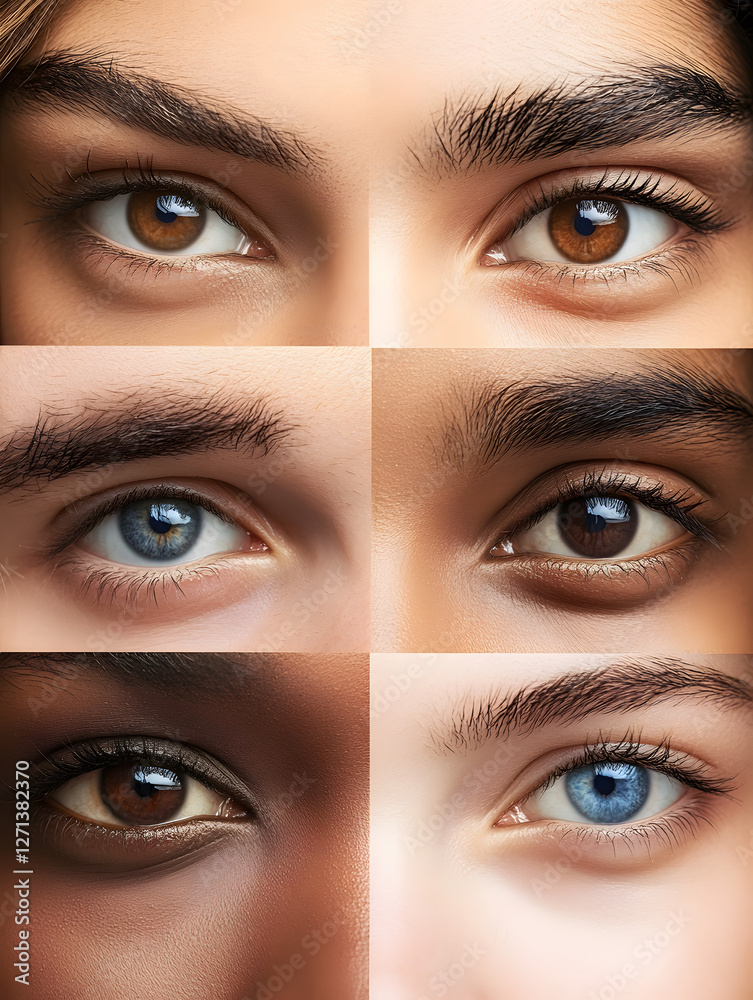 Fototapeta premium portrait of eyes of the people close up