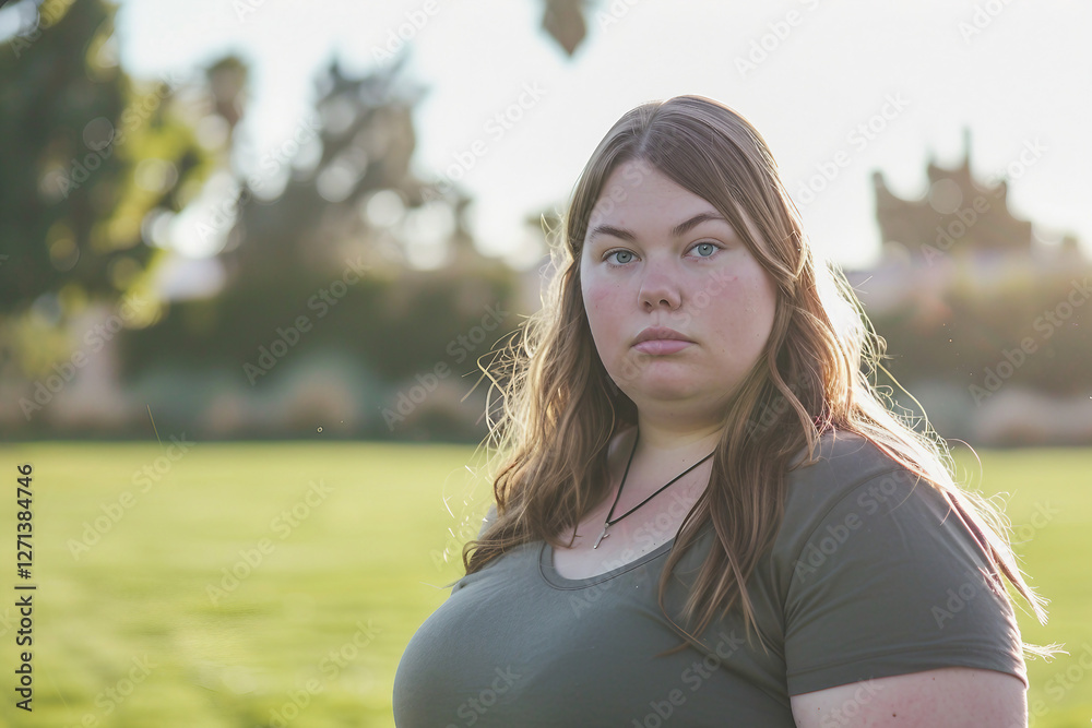 Generative AI Portrait Promoting Body Positivity Self-Acceptance Confidence and unhealthy Lifestyle