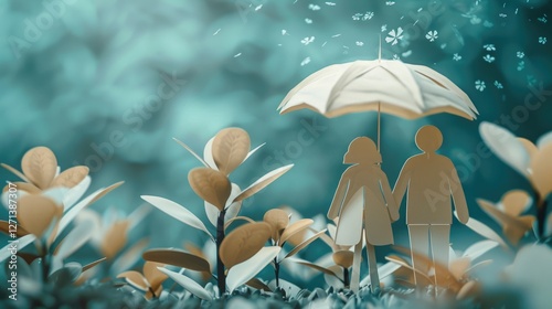 3D life insurance icon concept