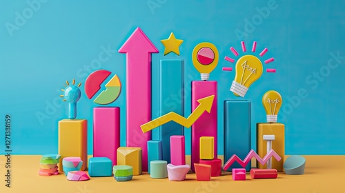 Cartoon illustration of a birthday cake with candles, vector icon design for business, baby, and toy themes, perfect for infographics and symbols