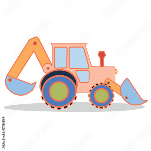 colorful cute tractor for children education,wall art colorful tractor for children, nursery room decoration
