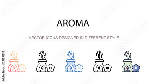 Aroma icon design with white background stock illustration