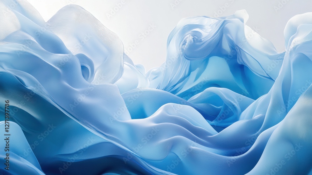 Obraz premium Abstract blue gradient interior. 3D Rendering