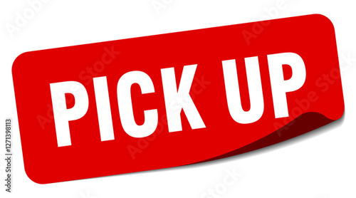 pick up sticker. pick up label