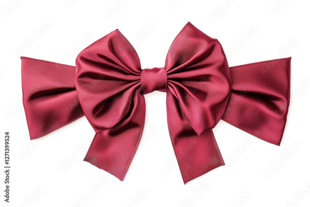 Elegant Red Ribbon with Perfect Bow, Isolated on White Background. Ideal for gift wrapping, festive designs, holiday cards, invitations, banners, logos, and more! High-resolution image, perfect for Elegant Red Ribbon with Perfect Bow, Isolated on White Background. Ideal for gift wrapping, festive designs, holiday cards, invitations, banners, logos, and more! High-resolution image, perfect for