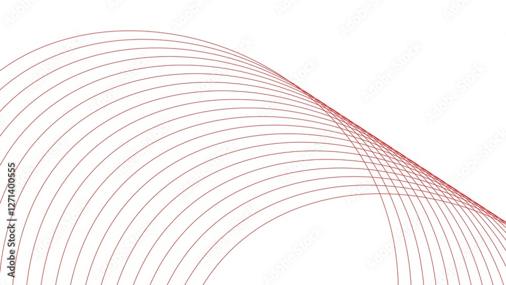 Abstract waves lines minimal elegant red color 4k illustration. White background 4k illustration Seamless looping. Abstract waves lines minimal elegant red color 4k illustration. White background 4k illustration Seamless looping.