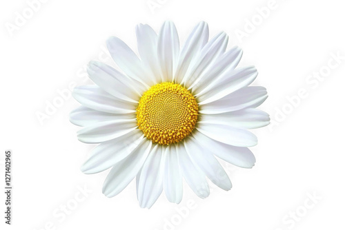 Common daisy blossom isolated on transparent background