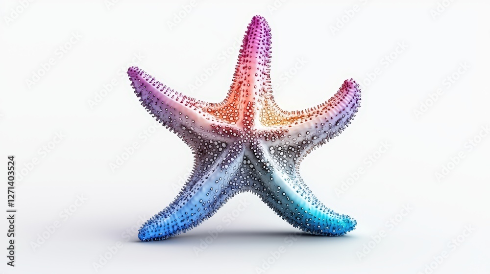 A vibrant and colorful starfish displayed against a clean background, showcasing its intricate textures and marine beauty. A vibrant and colorful starfish displayed against a clean background, showcasing its intricate textures and marine beauty.