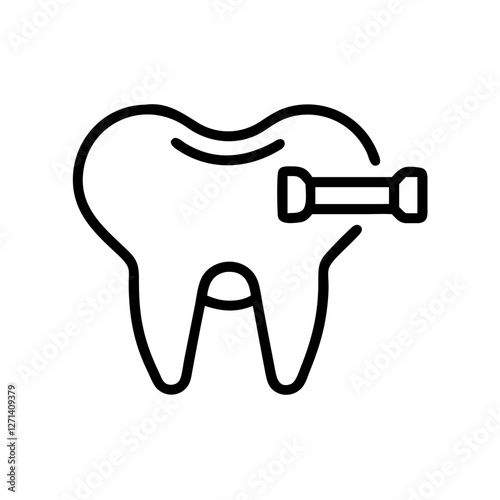 Tooth Dental Care Icons – Oral Hygiene, Dentist Tools & Healthy Teeth Symbols