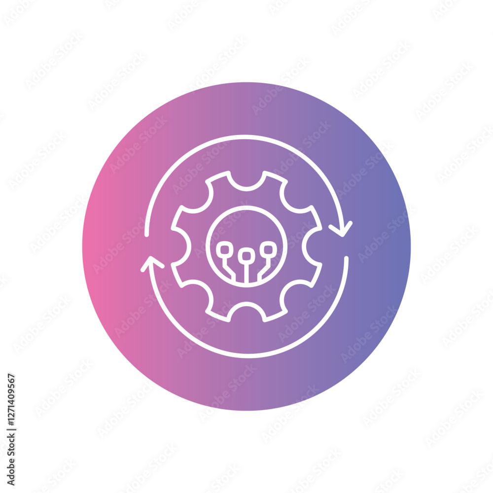 Fototapeta premium Responsible Ai icons vector stock illustration