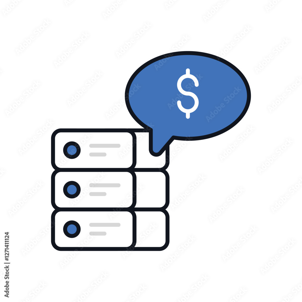 Business Data Management vector icon Business Data Management vector icon