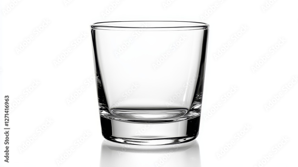 Empty glass on white background Empty glass on white background