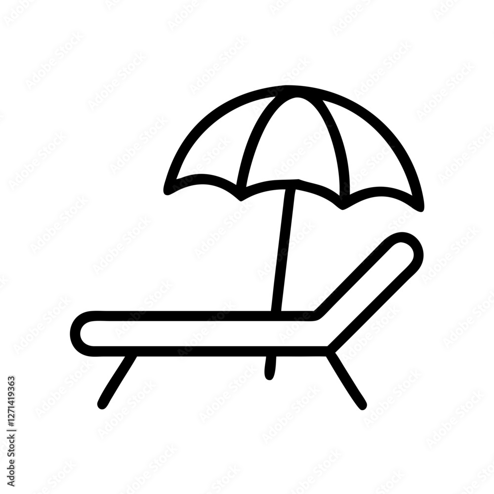beach chair icon design beach chair icon design